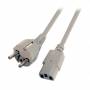 Efb-elektronik - Netzkabel Schutzkontakt 180�-C13 180� grau,3.0m,3x1.00mm