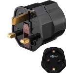Wentronic - Goobay Netzadapter, Schwarz - Schutzkontaktbuchse (Typ F, CEE 7/4) > British 3-Pin-Stecker (Typ G, BS 1363) (45352)