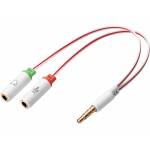 Sandberg - SANDBERG Head-Set converter Dual to Single. Konvertiert zweimal MiniJack von PC-Head-Set zu einmal kombi MiniJack. (508-59)
