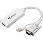 Sandberg - VGA+Audio to HDMI Converter - Videokonverter - VGA (508-78)