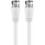 Wentronic - Goobay SAT Antennenkabel (class A+, >95 dB), 3x geschirmt, 3 m, Wei� - F-Stecker > F-Stecker (vollst�ndig geschirmt) 
