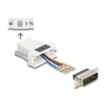 Delock - D-Sub 15 Pin Stecker zu RJ12 Buchse Montagesatz wei� (67083)