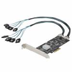 Startech - StarTech.com SATA PCIe Controller 8 Port - 6 Gbit/s PCI Express SATA Adapter - SATA PCIe Schnittstellenkarte - PCI-e x4 Gen 2 zu